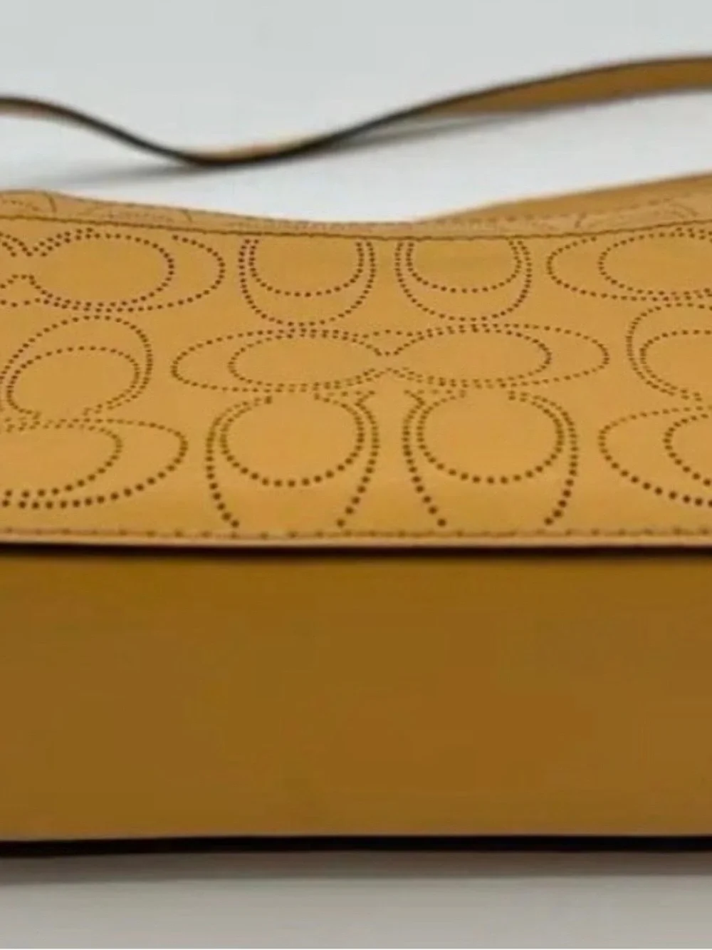 Coach Yellow-Tan Signature Crossbody Bag